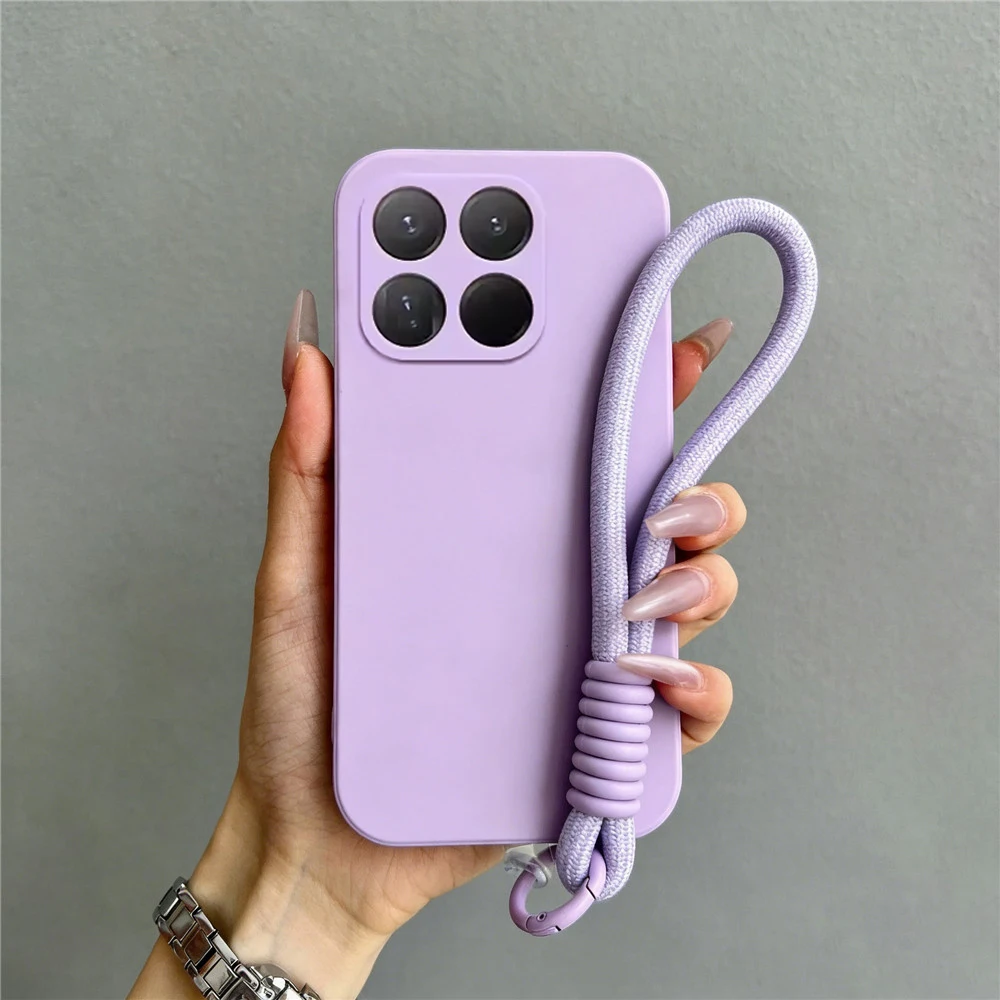 Versatile Rope Lanyard Strap Phone Case with Air Silicone Cover