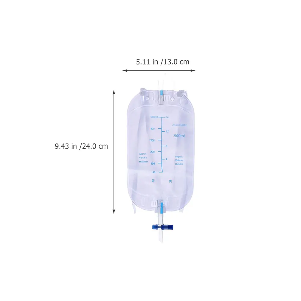 5Pcs Catheter 500ml Urine Bags for Mens Urine for Adult Type Pvc Patient Postoperation Drainage Urological Consumables