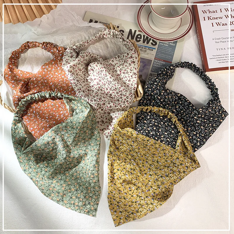 Floral Kerchief Headwear Wrist Head Wrap Scarf Triangular Headscarf Accessories Hair Band Fashion Design Women Hat Creative Gift