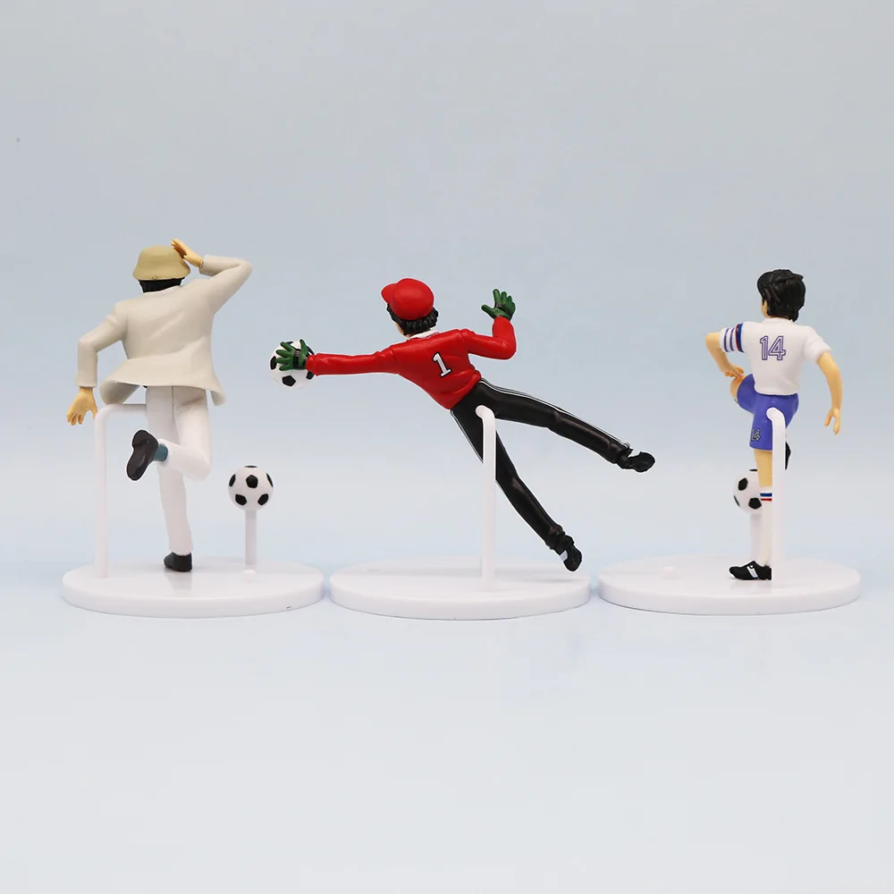 6 Pcs/Set Captain Tsubasa 10.5cm Figure Ozora Tsubasa Wakabayashi