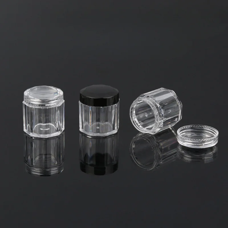 10G Octagonal Bottles Mini Diamond Cream Jars Cosmetics Packed Case Travel Pack Test Pack Cream Box