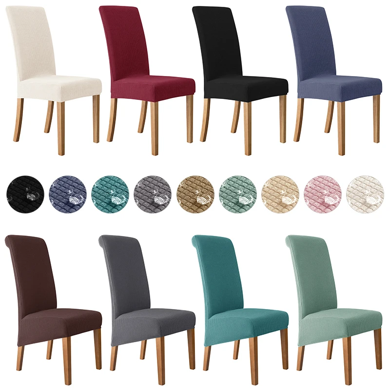 Waterproof Fabric Chair Cover Stretch Dining Chair Covers Elastic Seat