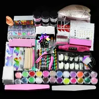 Acrylic Manicure Tool Set With Nail Drill Acrylic Powder Nail Kit Quick Extension Kit Glitter Power Liquid Fake Nails Complete N 1