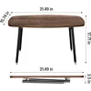 Folding Coffee Table Rustic Small Coffee Tables for Living Room Farmhouse Portable Table 2