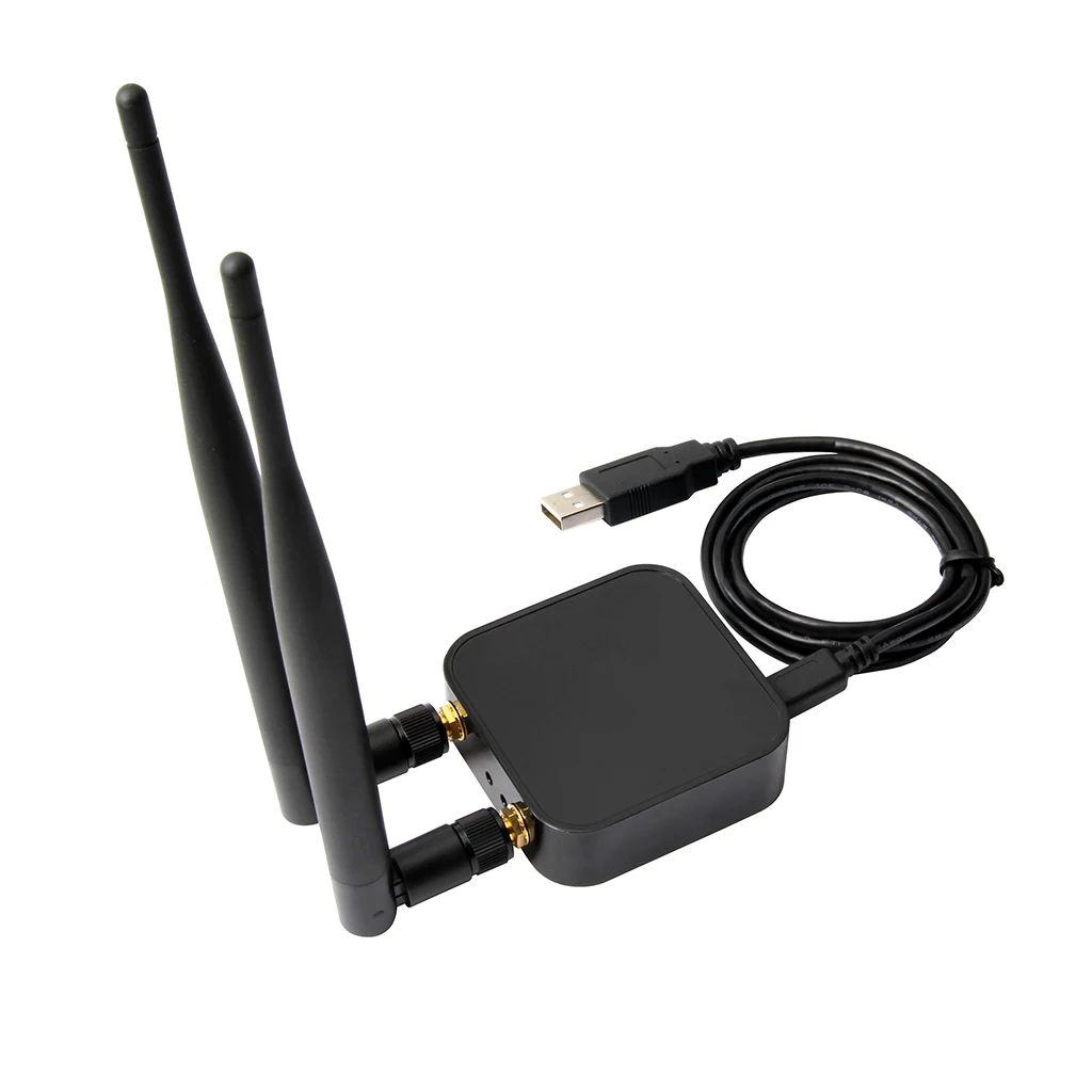 RT3572L Chipset2.4G/ 5G Carte Réseau Sans Fil émetteur Récepteur Wifi Avec 2 Antennes Pour Windows/8/10/Kali Linux