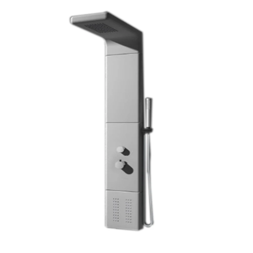 Wall Mounted Solid Surface Stone Shower Panel Corian Waterfall Rain Curtain Column WD0047