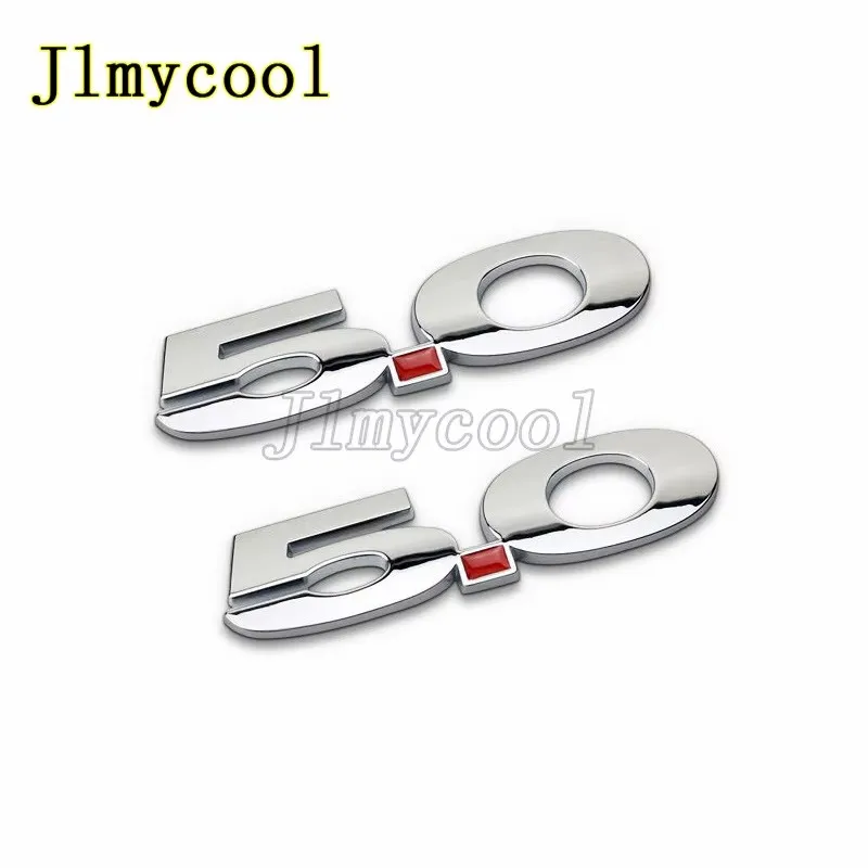 2 قطعة ثلاثية الأبعاد سيارة معدنية ملصق أسود فضي 5...