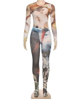 Erica Mesh Full Sleeve O-neck Pant Set 6