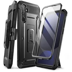 SUPCASE UB Pro Heavy Duty Rugged Phone Case with Built - in Screen Protector & Kickstand - Pc + tpu (Black)