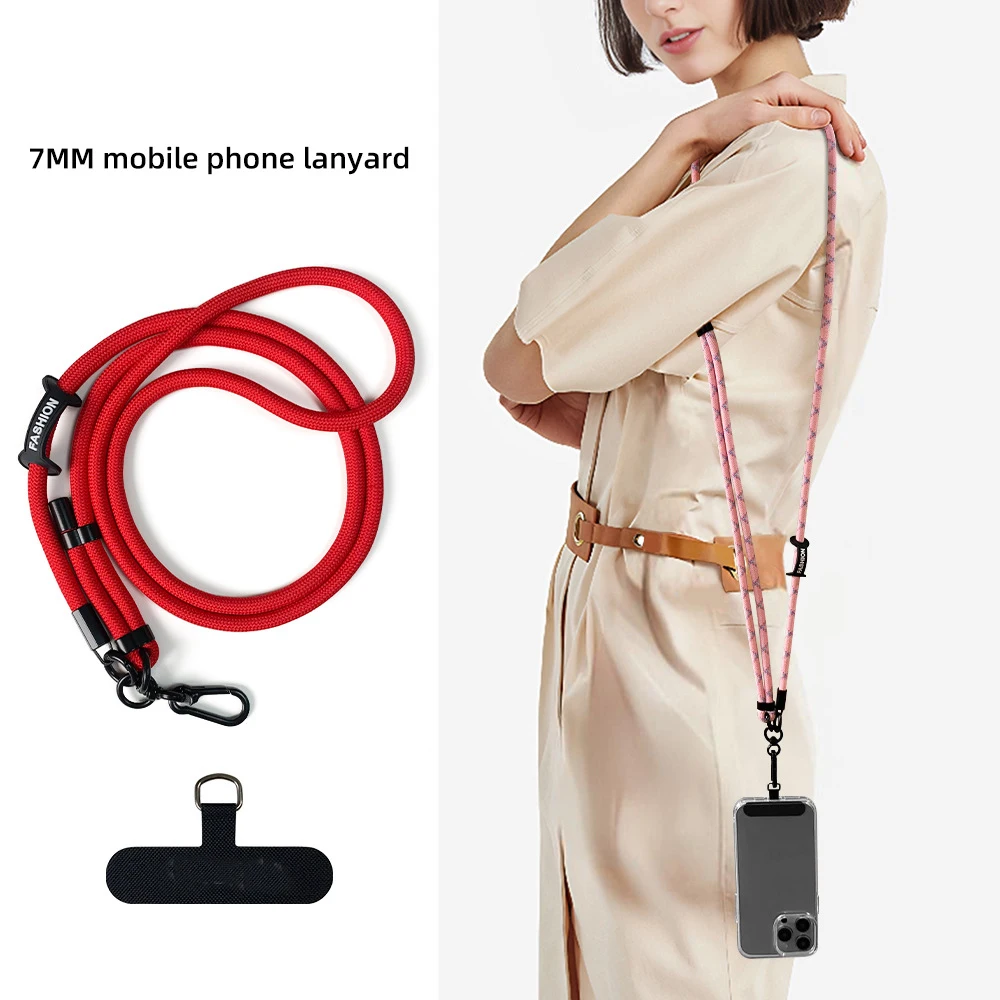 Versatile Crossbody Adjustable Phone Lanyard Strap with Detachable Neck Cord, 150cm