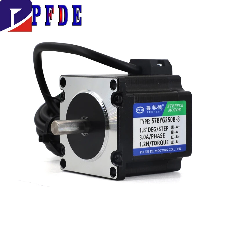Motor Deslizante Nema 23 para Máquina de Gravura Cnc Impressora 3d Fios 3a 1.2n. m 57×56 d mm 635 mm Nema23