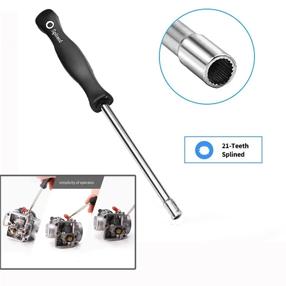 2pcs 21-Teeth Splined + A-Circle Carburetor Adjustment Tool Screwdriver Kit For Husq-varna 125,135, 136, 137, 141, 142, 235 Carb