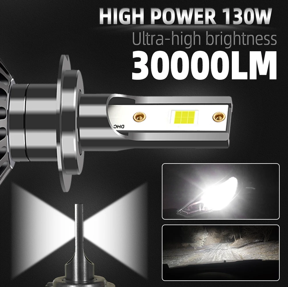 LED Car Headlights Infitary H4 H7 30000LM CSP3570 H1 H3 H11 H13 H27 880 9005 HB3 9006 HB4 9007 Light for Vehicle Auto CANBUS