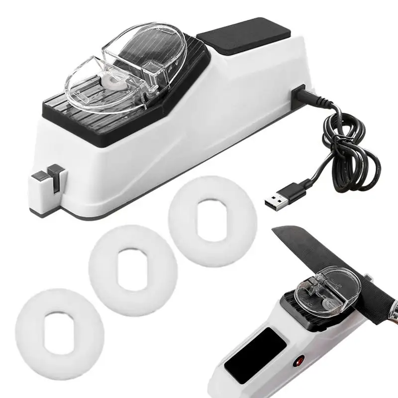 

Профессиональная электрическая точилка для ножей с USB, регулируемая для кухонных ножей, инструмент для заточки ножей, ножницы