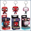 FUNKO Keychain Spider-Man: Across The Spider-Verse Multiple Forms Q-version Model Periphery Collection Pocket Keychain Kid Gift 1