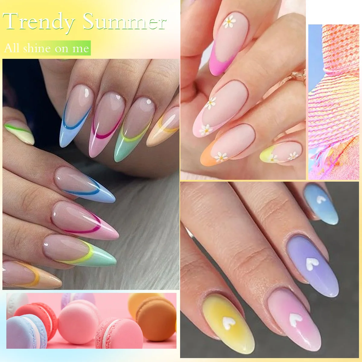 Bright and Vibrant Gel Nail Polish - Ideal for Spring and Summer Manicures - UV/LED Soak Off Varnish