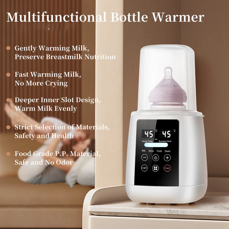 Bottle Warmer Water Bath Nutri Baby Bottle Warmer Fast Easy Milk Warmer for Breastmilk Formula Auto Timer Defrost Sterilize Keep