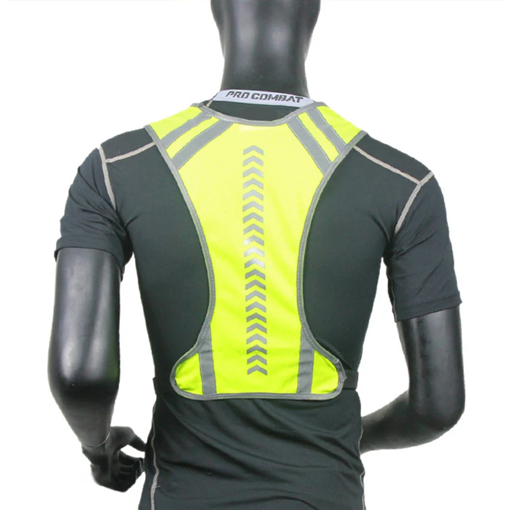 5Pcs 반사 러닝 조끼 경량 러닝 조끼 조깅 걷기를위한 포켓 안전 조끼가있는 ..