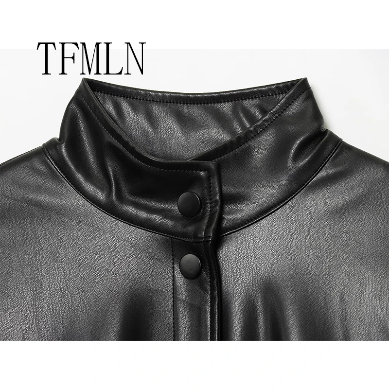 Women New Fashion Lmitation Leather Jacket Tops  Autumn Brand Pilot Jacket Coat Loose Outerwears