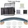 1 Set (Bag & Bottom), XXXL Large Capacity Reusable Warming Bag with Removable Hard Bottom, 3 Layers Insulated Pizza Delivery Bag 2