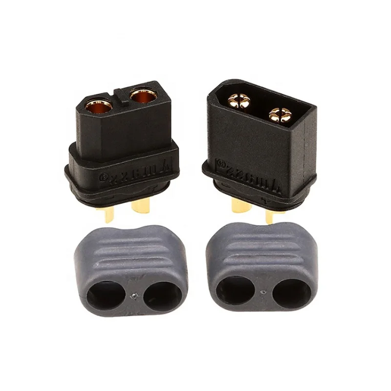 

Black XT60H Plug XT60H-M Bullet Connector Plugs With Sheath Housing Gold Plated Male Female XT60 For RC Lipo Battery