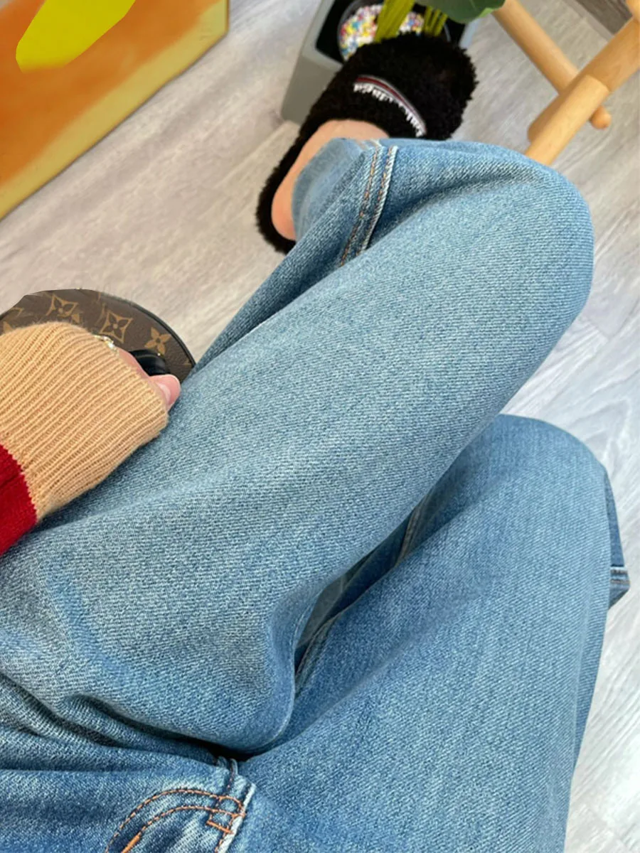 임산부 청바지 봄 여름 와이드 레그 롱 팬츠 여성 스타일 임신 초기 배를 지지하는 얇은 데님 캐주얼 바지