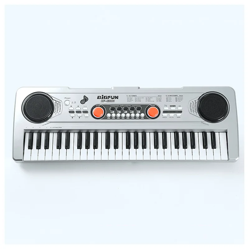 

Hot selling 49 key 16 tone children microphone toy piano children's electronic organ