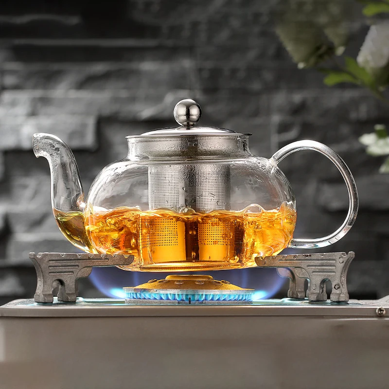 600/800ml Heat Resistant Glass Teapot Coffee Tea Set Stainless Steel Strainer glass teapot,glass tea pot,tea pot