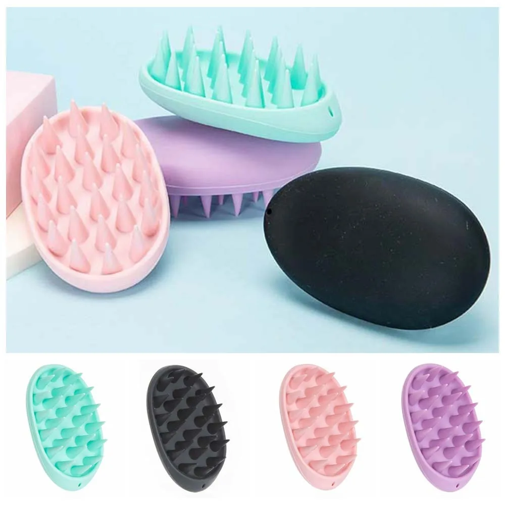 Easy Foaming Silicone Shampoo Comb Head Scalp Massage Hair Clean Hair Washing Brush Hair Care Body Shower Silicone Massage Comb