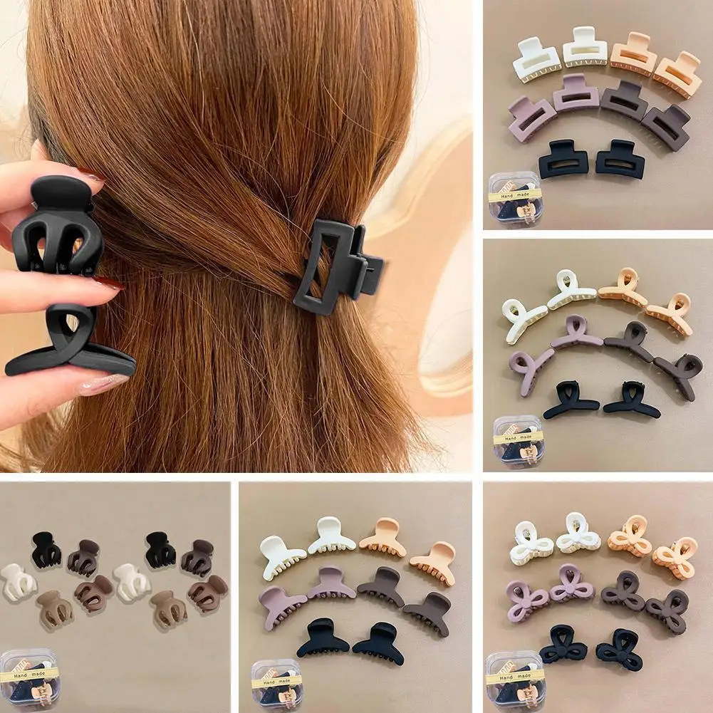 10pcs/set Mini Hair Claws Clip Crab Baby Gilrs Plastic Sweet Women Barrettes Fashion Small Hairpin Headwear Accessories Cli X5f7