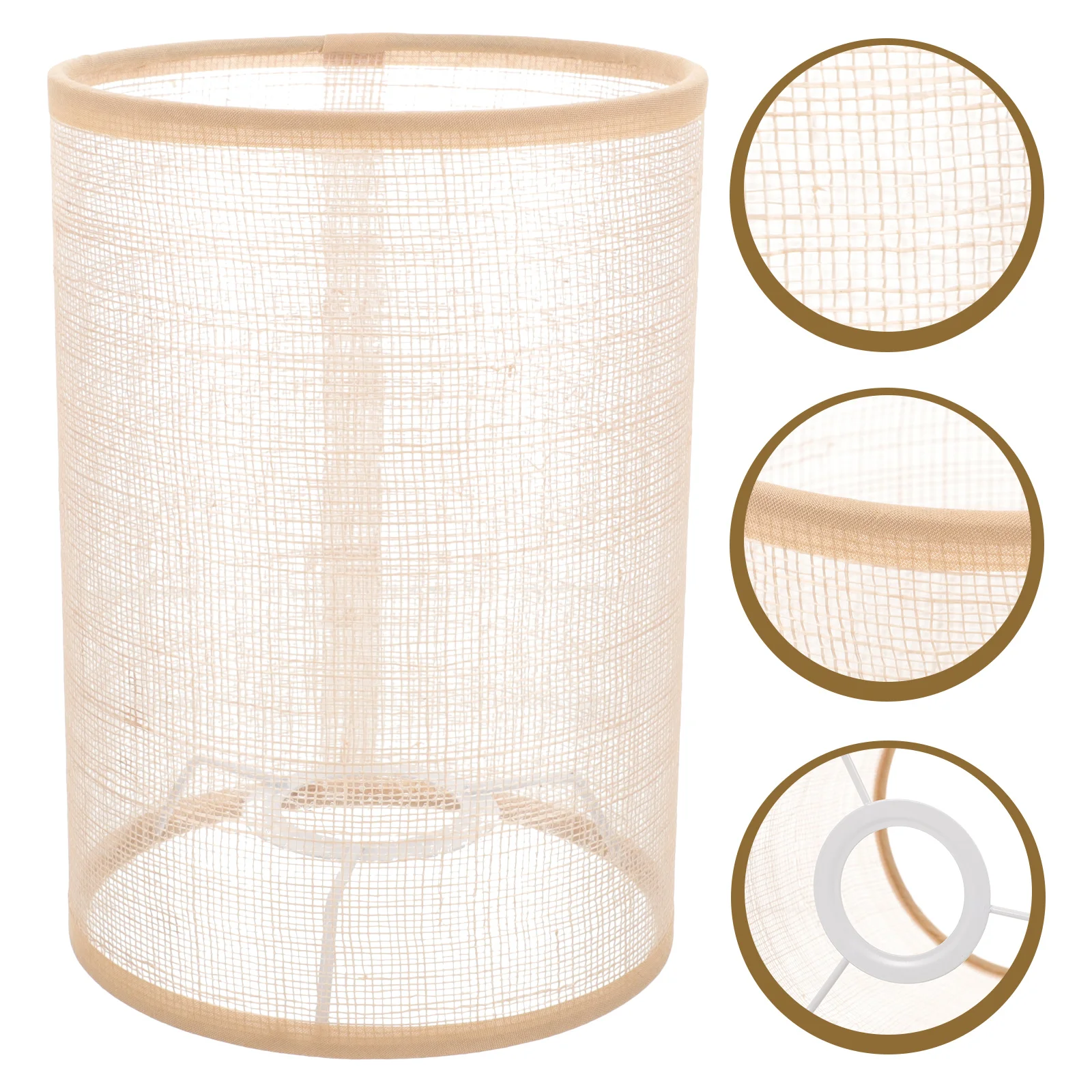 

Rattan Lamp Shade Replacement E27/E14 Pendant Lampshade Light Fixture Drum Clip On Bedside Cover