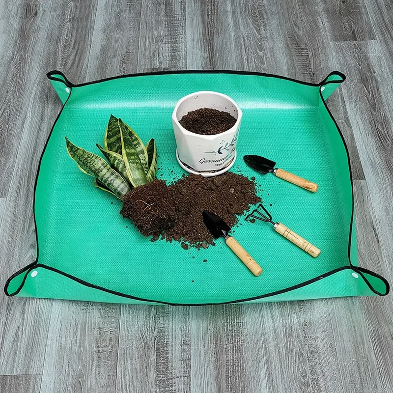 

66-100cm Planting Mat Gardening Plant Repotting Mat Potting Pad Foldable Garden Plant Flower Pot Transplanting Waterproof Mats