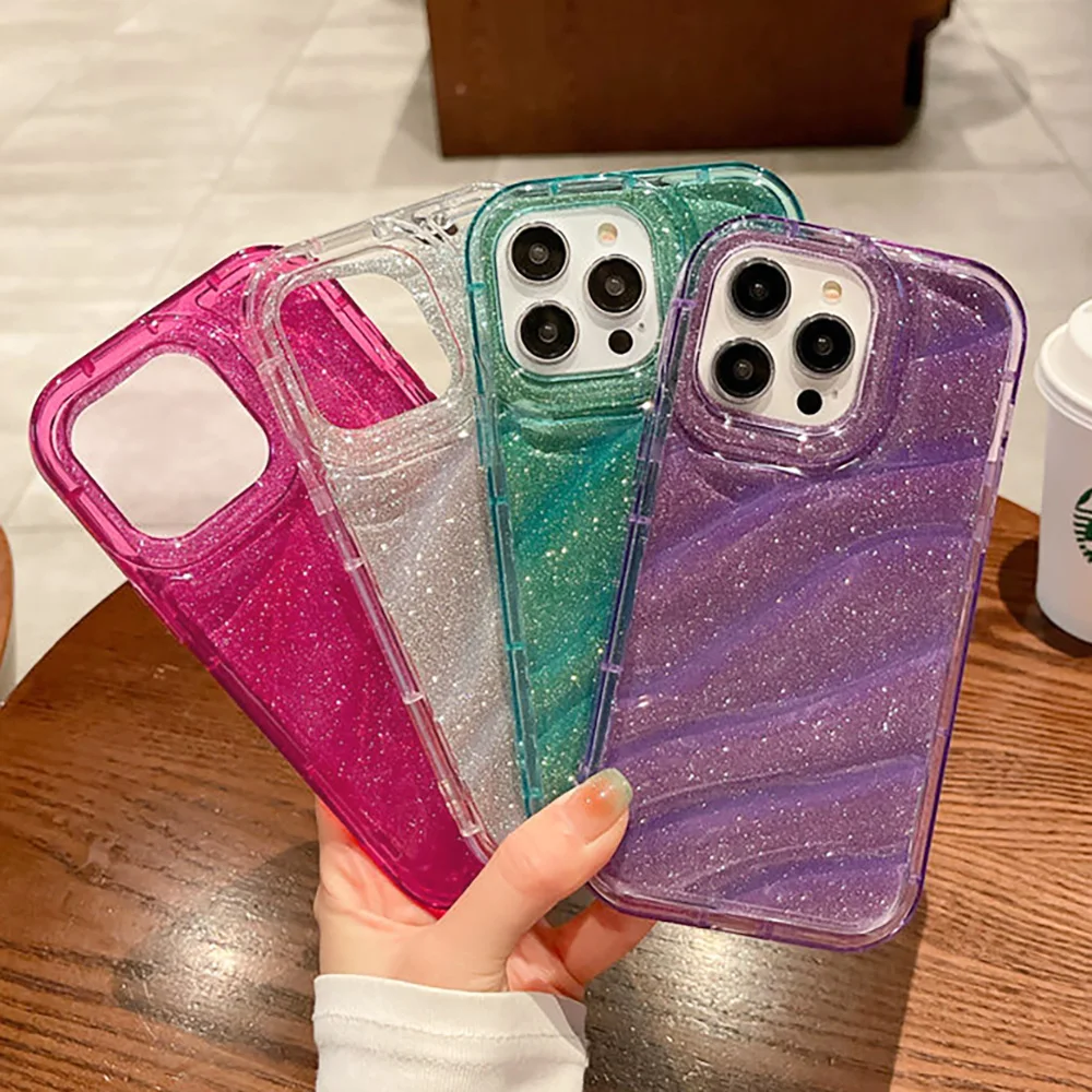 

Clear Glitter Phone Case For iPhone 14 Pro Max Case 13 12 11 Pro Max XS Max XR X 14 Plus 6s 7 8 Plus SE 2020 2022 Silicone Cover