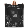 Ayliva In Liebe Flower Blankets Fleece Winter Breathable Soft Throw Blankets for Sofa Office Quilt 1