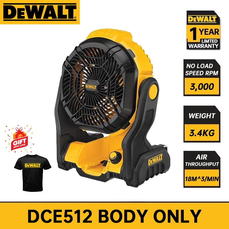 DEWALT Cordless Jobsite Fan DCE512 Bare Tool 20V MAX Lithium Power