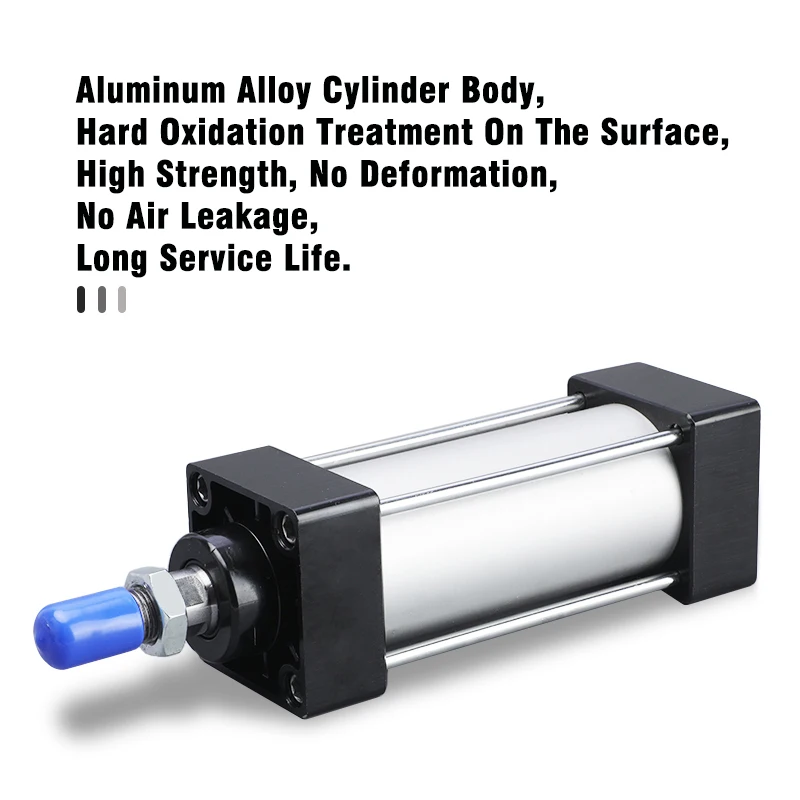 SC32/40/50/63mm Bore Standard Air Pneumatic Cylinders Piston Double Acting 25-1000mm Stroke Aluminum Alloy Actuator pneumatic cylinders