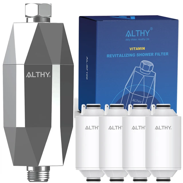 ALTHY Vitamin C Revitalizing Shower Water Filter,ลดคลอรีน,น้ําซับซ้อน,ปรับปรุงผิวแห้งคัน,รังแคผม,กลาก 1