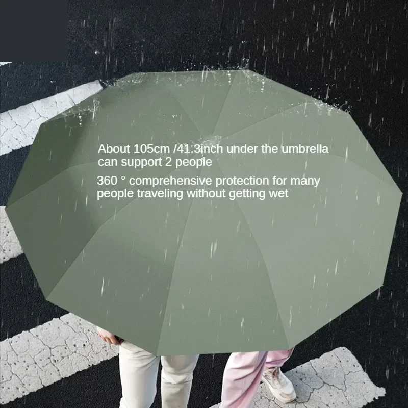 D-shaped Buckle Easy To Hang Hand Folding Umbrella, Sunshade Umbrella, Casual Waterproof Durable Compact Umbrella