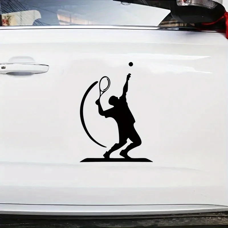 Adesivi per auto a tema tennis, creativi in vinile, per carrozzeria e finestrini, decorazioni auto - immagine 3