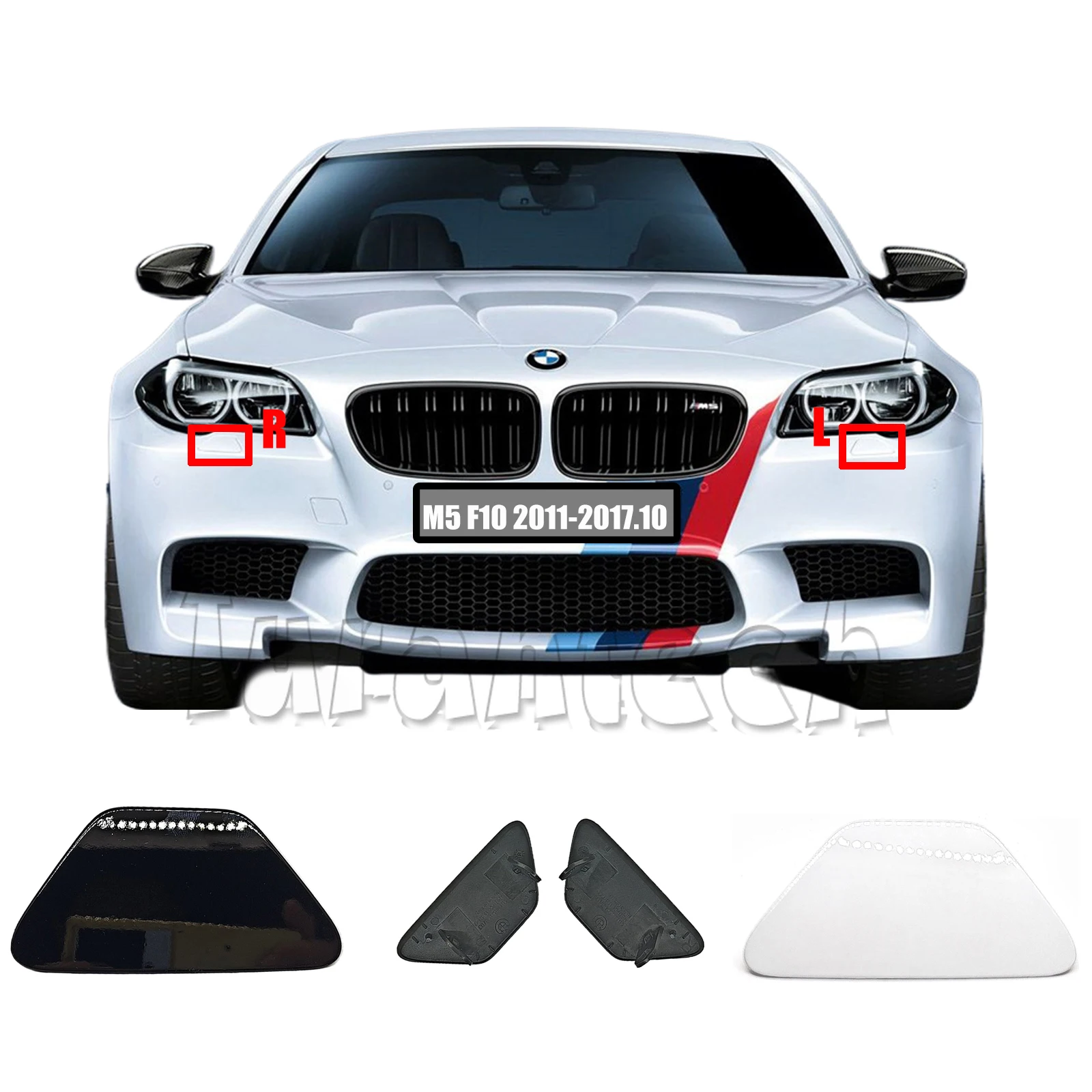 Headlight Washer Cover for 11-16 BMW M series Fit M5 F10 Cleaning Headlamp Spray Nozzle