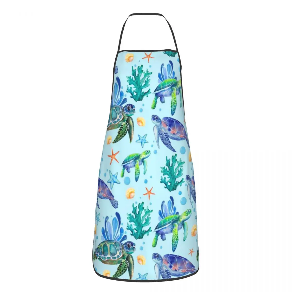 

Фартук унисекс с забавными морскими черепашками для мужчин и женщин, кухонный шеф-повар, для приготовления пищи и садоводства