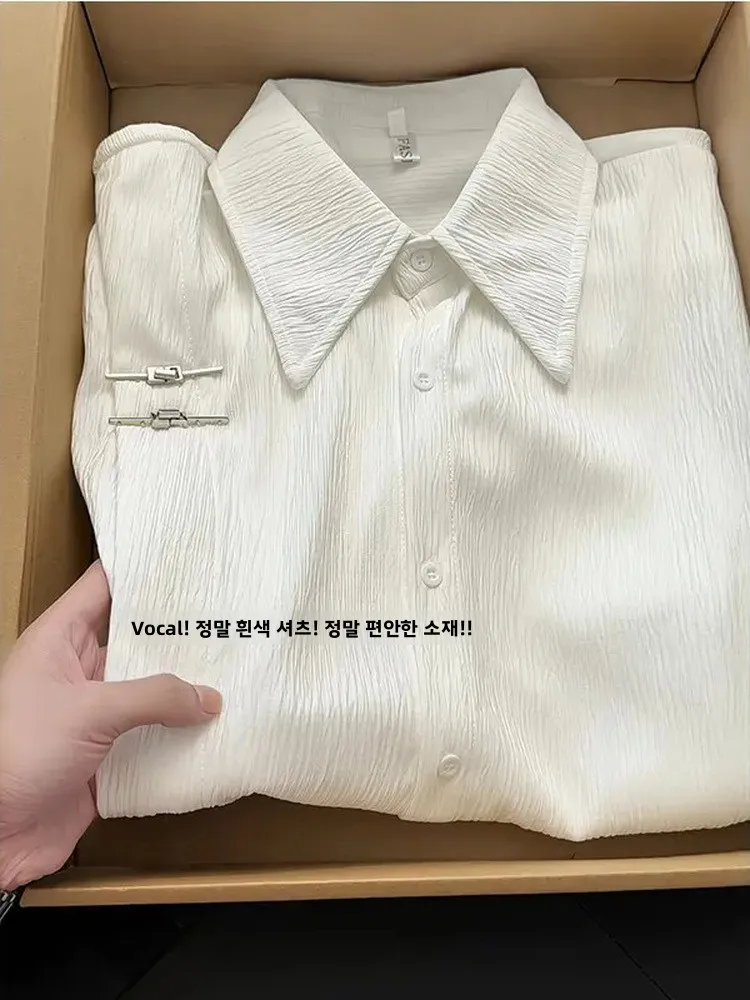 경량 통기성 남성용 아이스 실크 반팔 셔츠 와인 레드 텍스처 퀵 드라이 캐주얼 스타일 패셔너블 여름 상의
