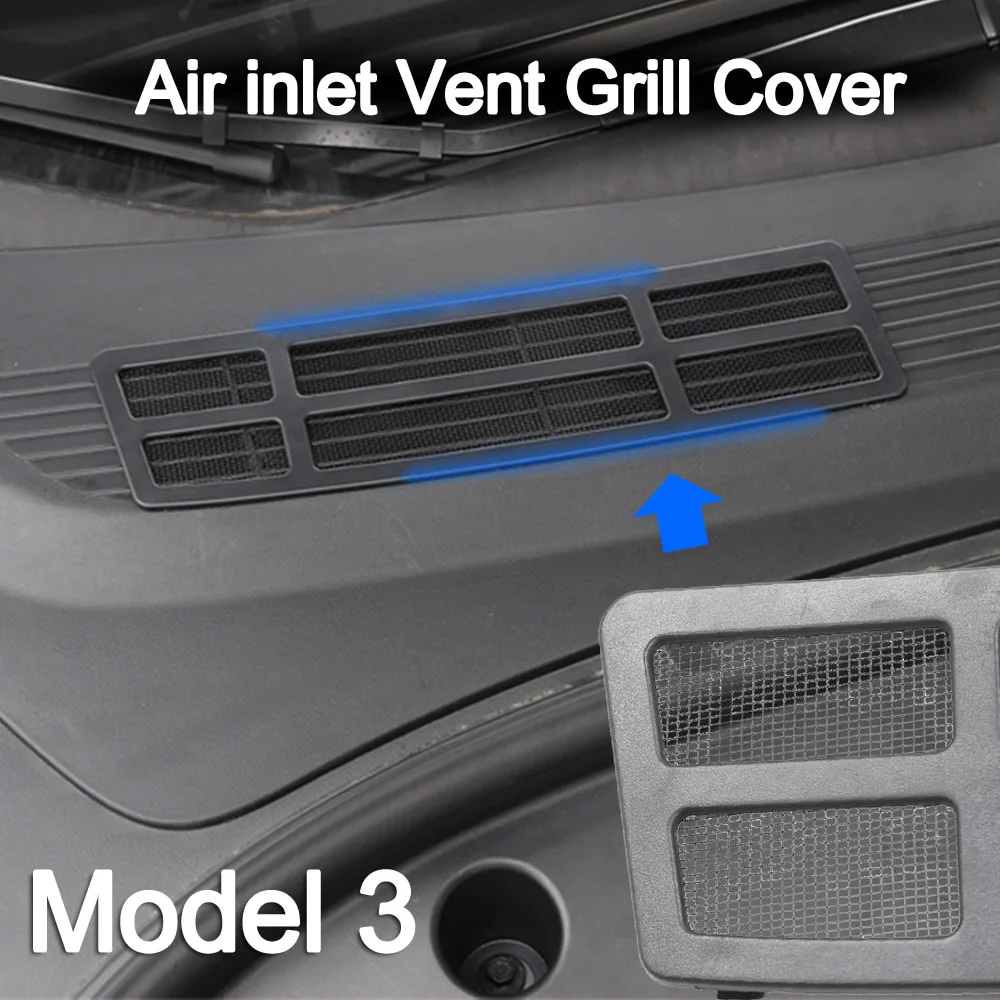 Couvercle de ventilation A/C pour Tesla modèle 3 2021 2022 Grille  d'admission d'air couvercle de protection filtre à Air écran isolation  réseau - AliExpress