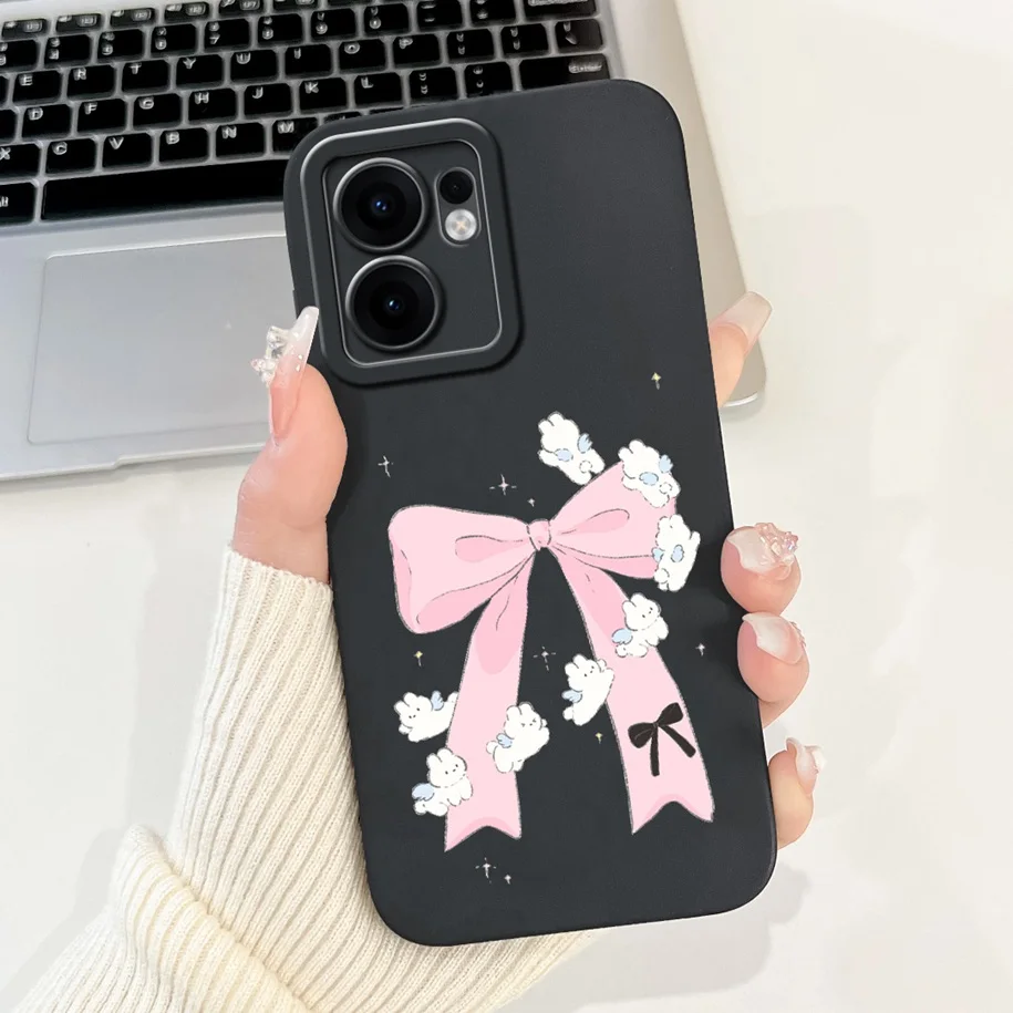 Fashion Bowknot Sunset Soft Silicone Phone Case Cover