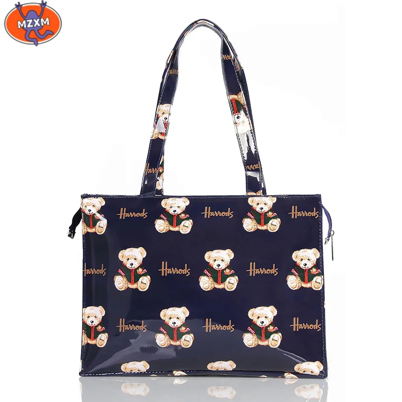 

PVC Waterproof London Shopper Ladies Shoulder Shopping Handbags Female Casual Tote Messenger Bag Eco Friendly bolsas de mujer