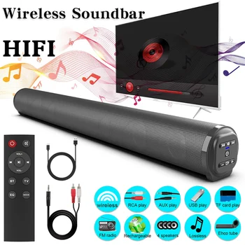 Sound Bar TV Sound System Bluetooth Speaker Wireless Subwoofer Bass Home Theater Rechargeable Lound Portable Speaker 1