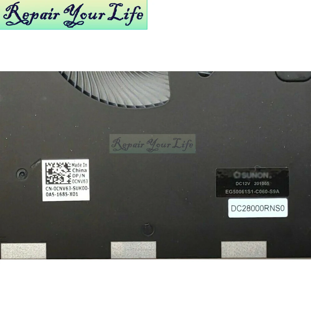 CNV63 H5TYJ 노트북 CPU GPU 냉각 팬, DELL M17 R3 R4 M17R4 FM7J FM7H CN-0CNV63 0H5TYJ 쿨러 라디에이터, 신제품