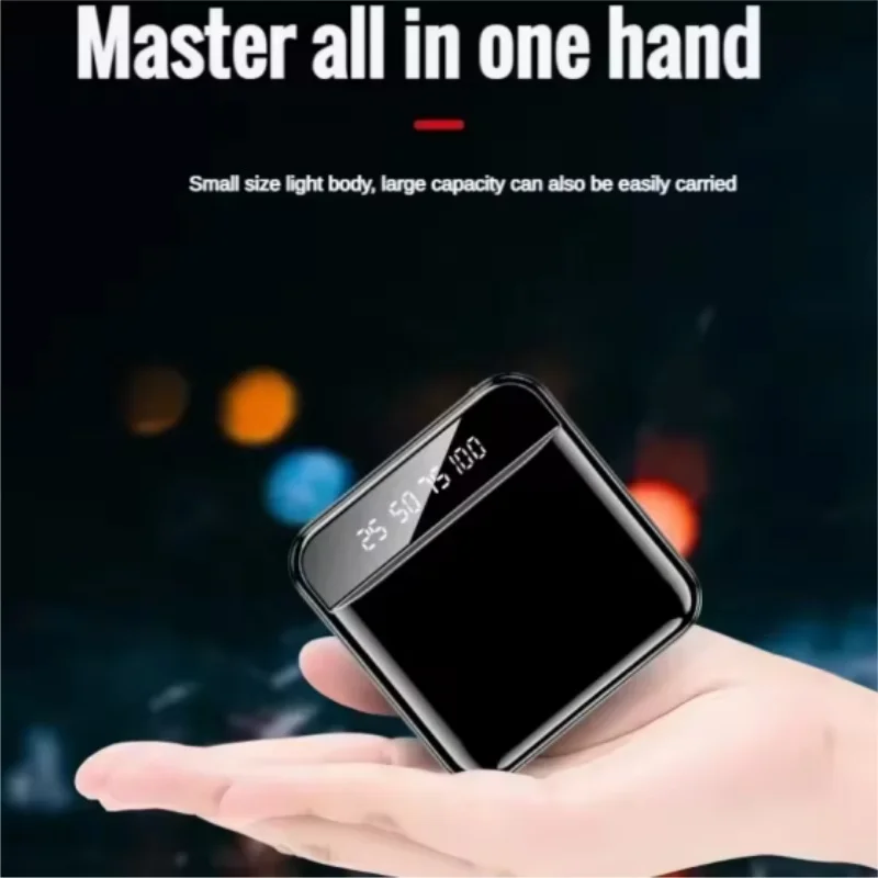 30000mAh Large-capacity Mini Power Bank Super Fast Charge Built-in Cable Portable External Battery For Samsung iPhone 2025 3