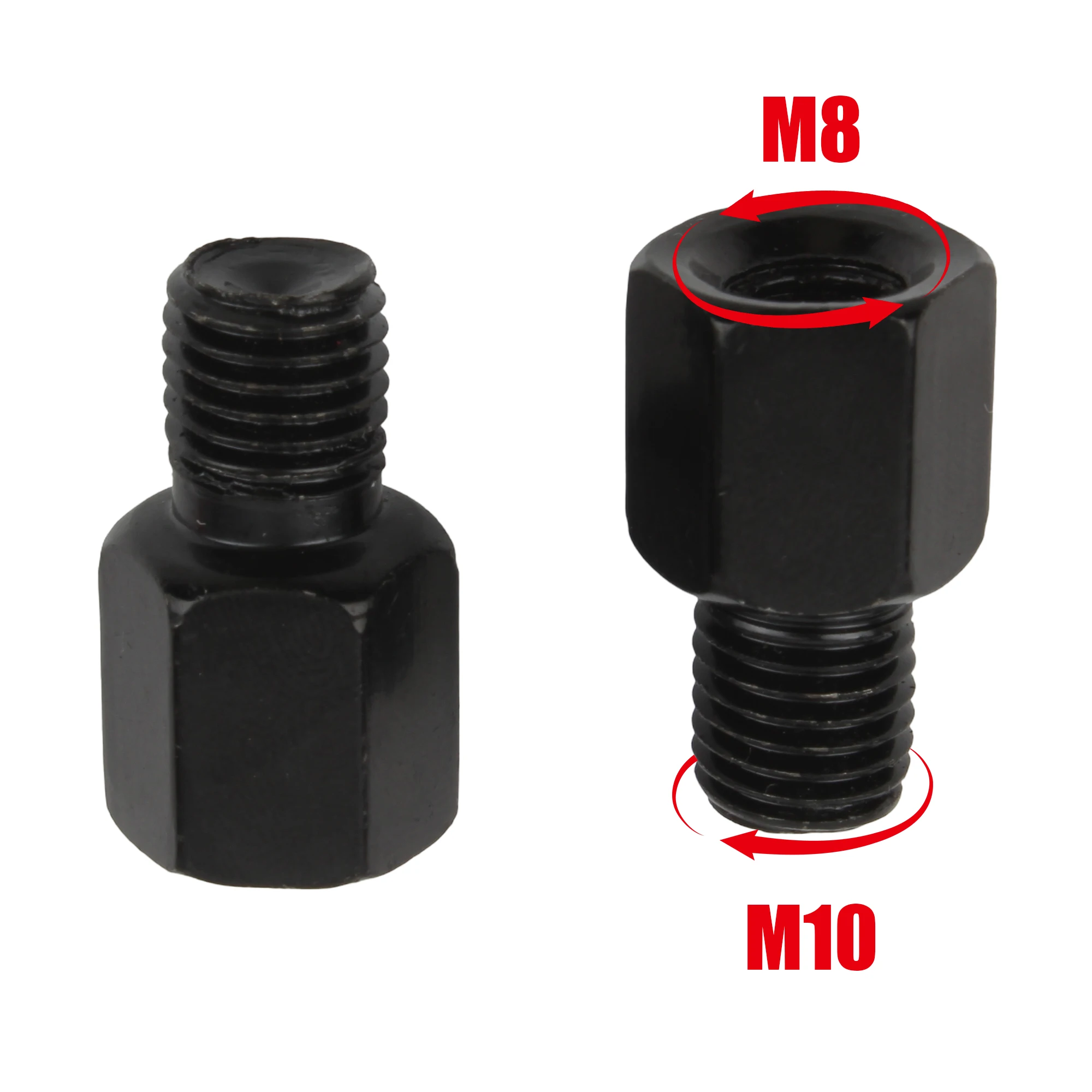 페어 오토바이 미러 어댑터 백미러 오른쪽 왼쪽 ThreadConversion 볼트 M8mm M10mm 모토 범용 액세서리 부품