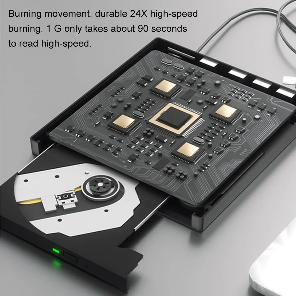 External Blu Ray Drive USB 3.0 Type C External Blu-ray Optical Drive CD/DVD/BD -/+RW Player SD/TF Card Ports Blu Ray Burner Reader PC Laptop